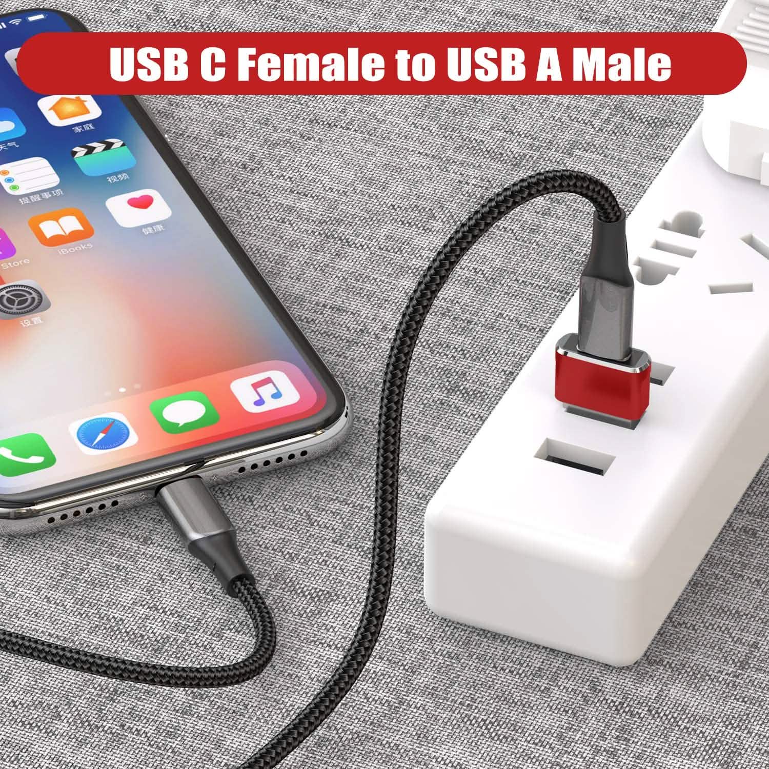 Lot de 2 adaptateurs USB-C Femelle vers USB Mâle