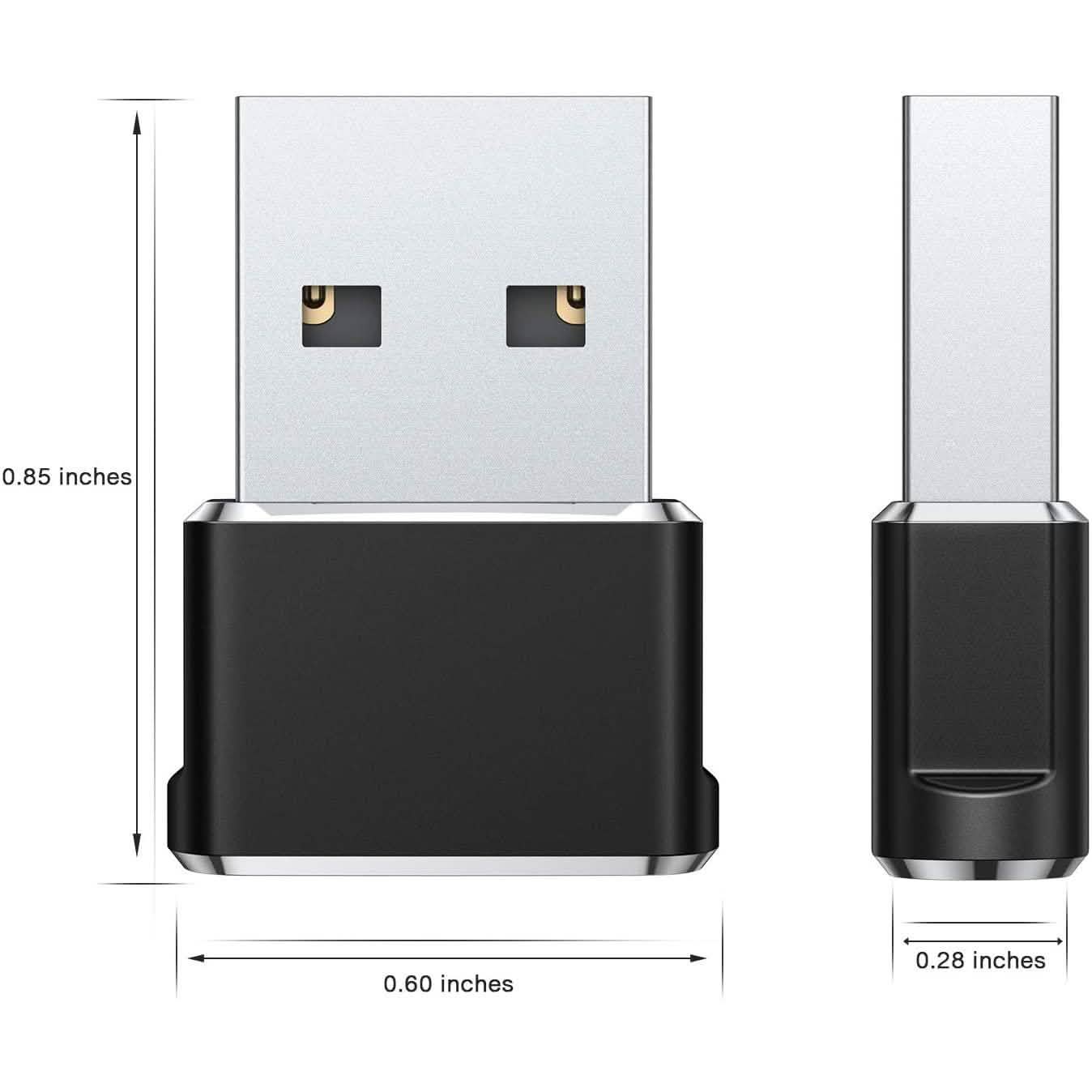 Lot de 2 adaptateurs USB-C Femelle vers USB Mâle