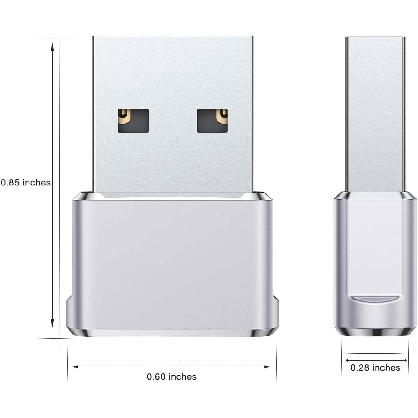 Lot de 2 adaptateurs USB-C Femelle vers USB Mâle