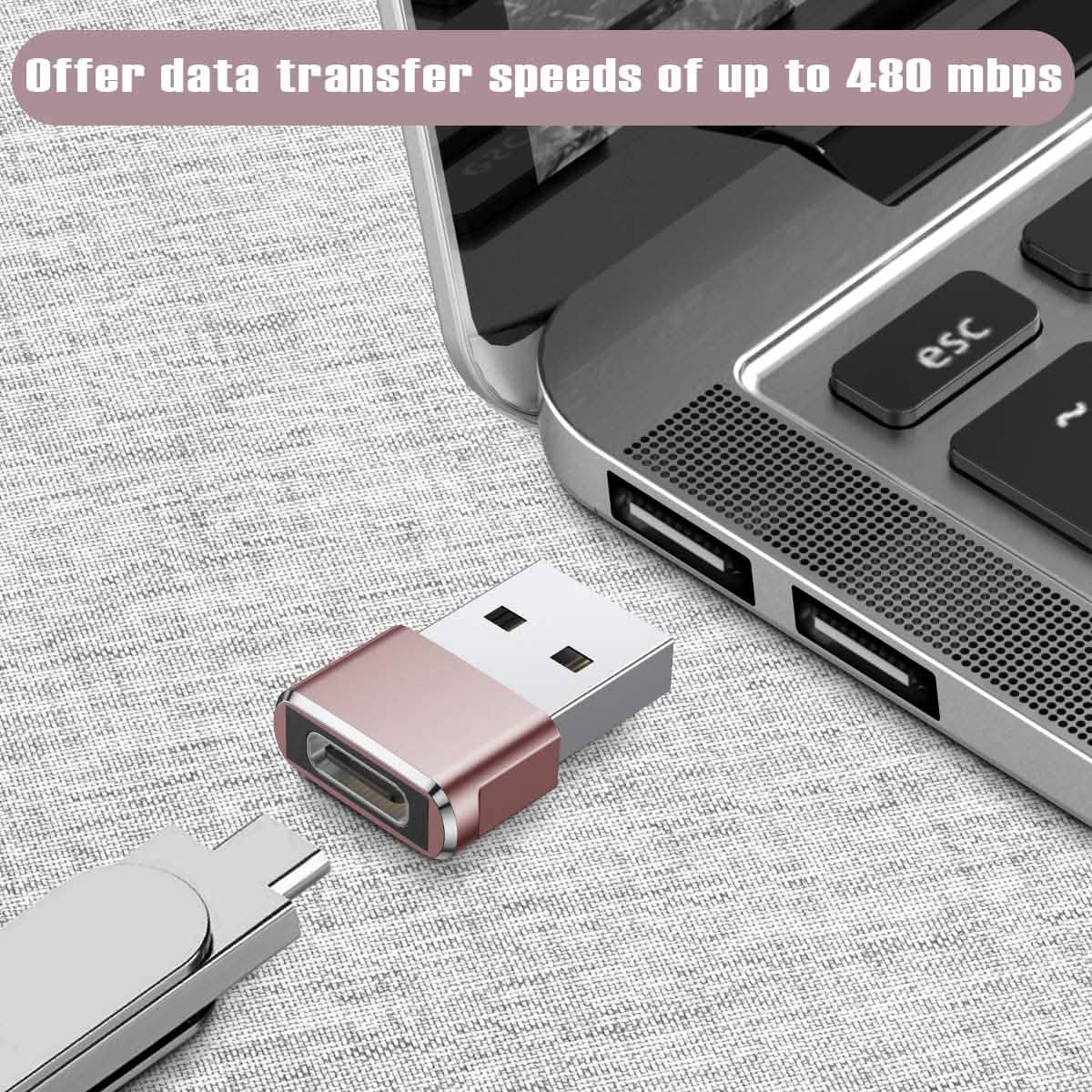 Lot de 2 adaptateurs USB-C Femelle vers USB Mâle