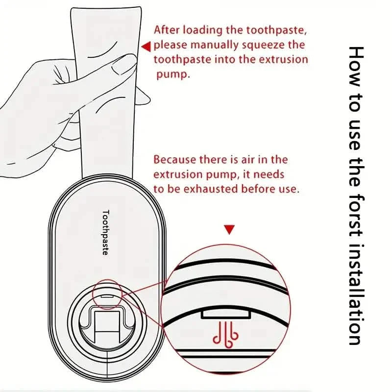 Lot de 2 : Distributeur automatique de dentifrice mural