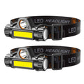 Lot de 2 : Lampe frontale rechargeable étanche