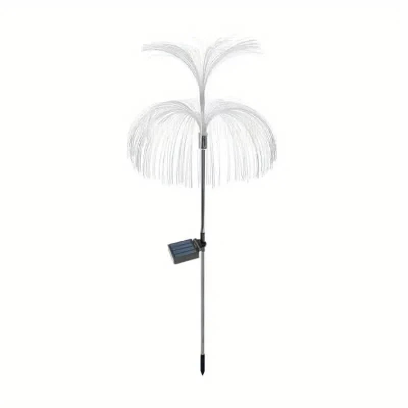 Lot de 2 : Lampe solaire méduse fibre optique étanche