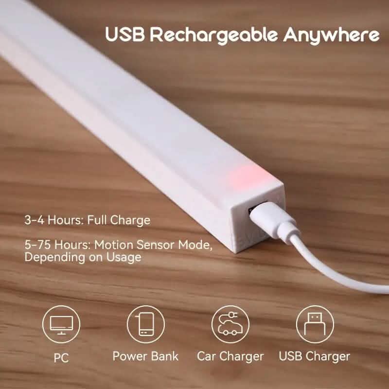 Lot de 2 : Ruban lumineux LED 12 po avec détecteur de mouvement sans fil