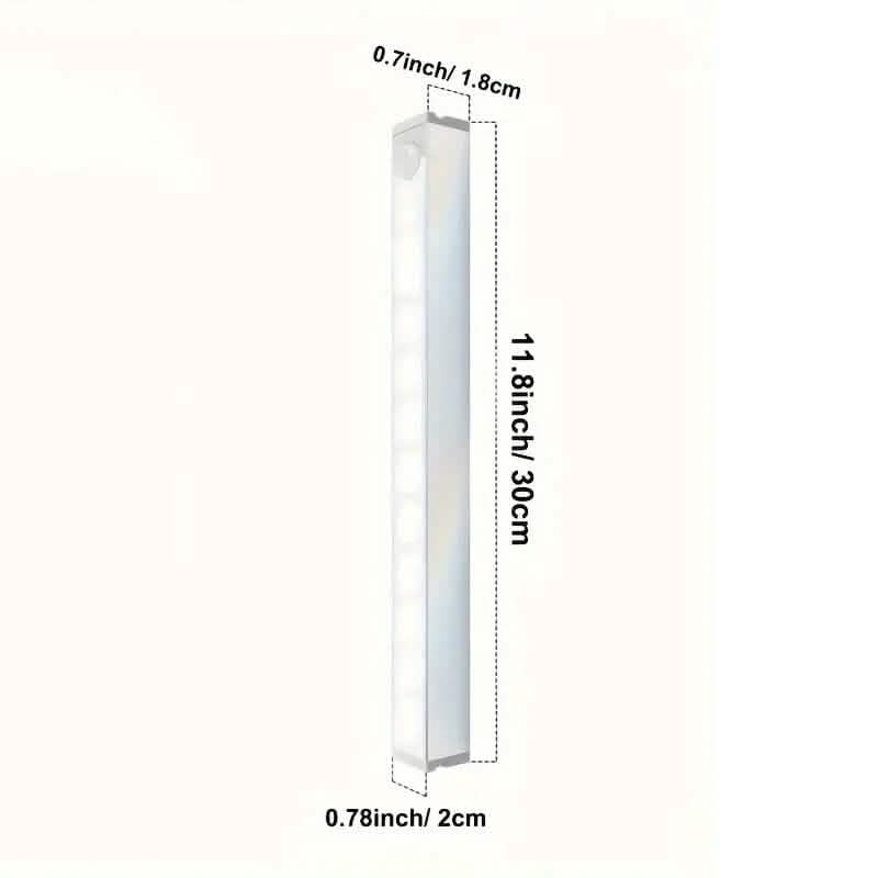 Lot de 2 : Ruban lumineux LED 12 po avec détecteur de mouvement sans fil