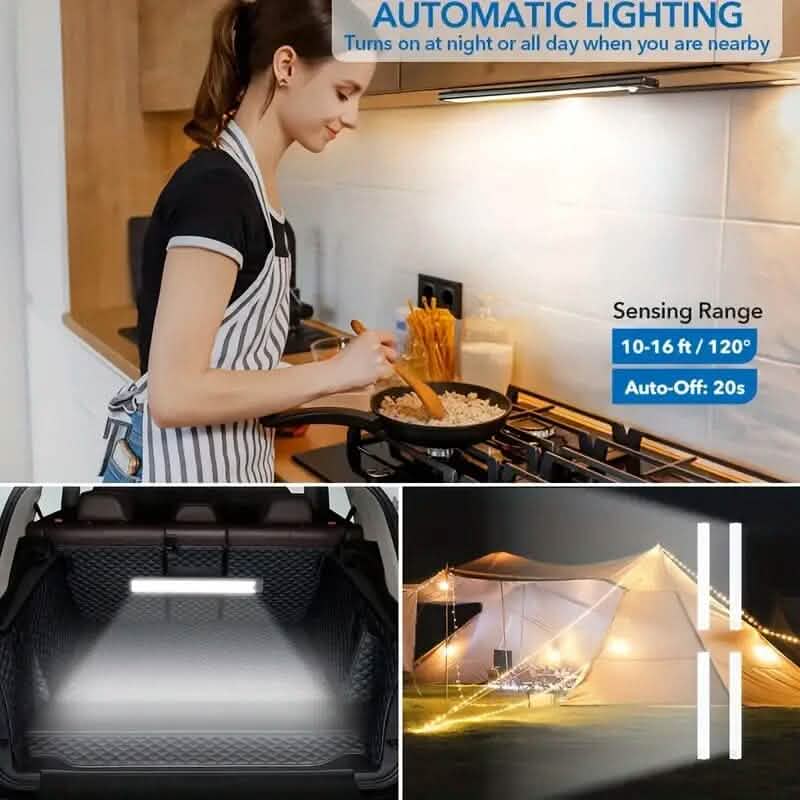 Lot de 2 : Ruban lumineux LED 12 po avec détecteur de mouvement sans fil