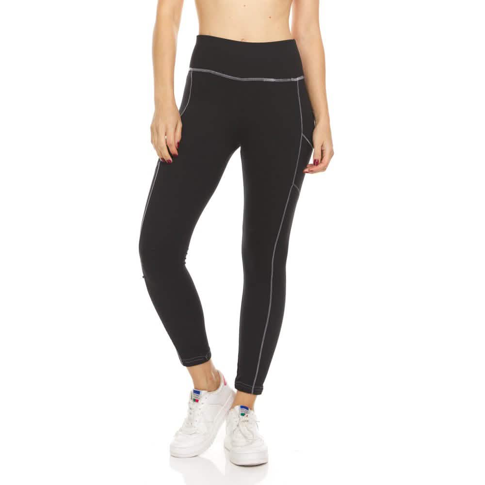 Lot de 2 : leggings de sport doublés polaire avec poches pour femme