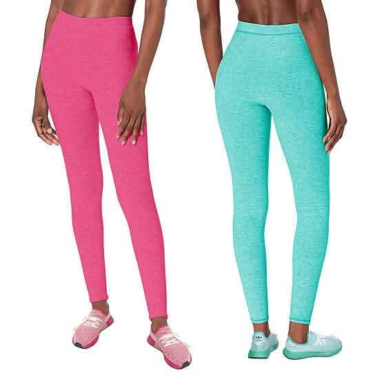 Lot de 2 : Leggings sans coutures chinés pour femme