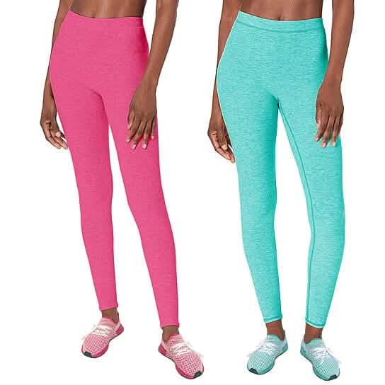 Lot de 2 : Leggings sans coutures chinés pour femme
