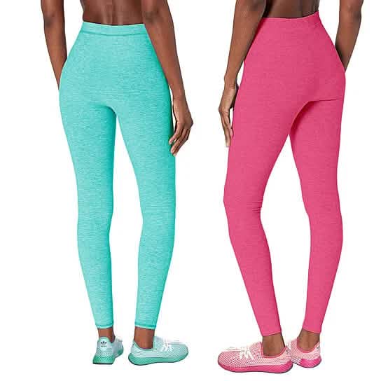 Lot de 2 : Leggings sans coutures chinés pour femme