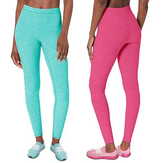 Lot de 2 : Leggings sans coutures chinés pour femme