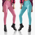 Lot de 2 : Leggings sans coutures chinés pour femme