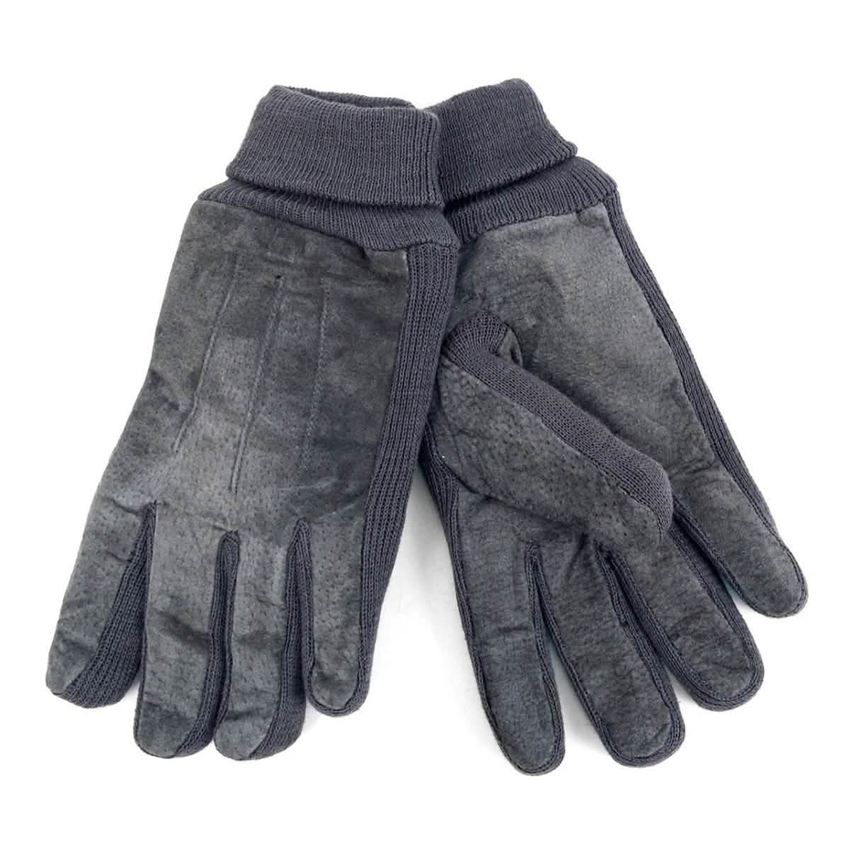 Lot de 2 paires : Gants d'hiver pour hommes en cuir véritable avec doublure douce en acrylique