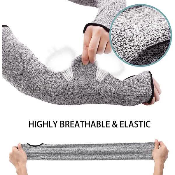 2 paires : Manchons de protection anti-coupure et anti-perforation