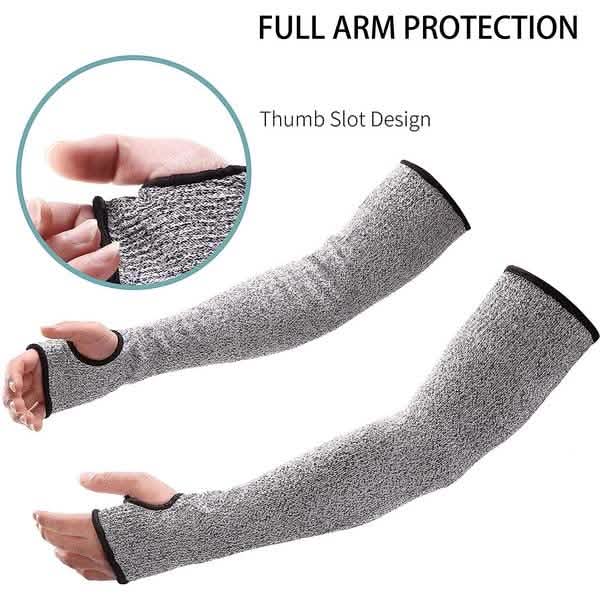 2 paires : Manchons de protection anti-coupure et anti-perforation