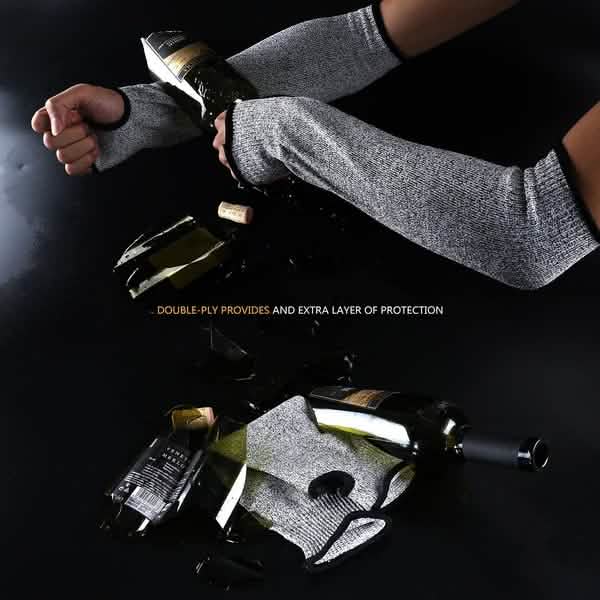 2 paires : Manchons de protection anti-coupure et anti-perforation