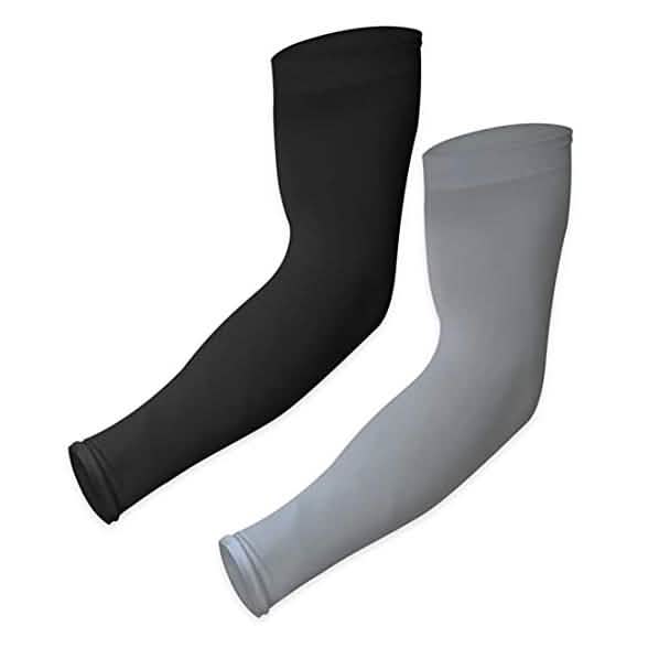 2 paires: Manches de compression anti-UV pour bras