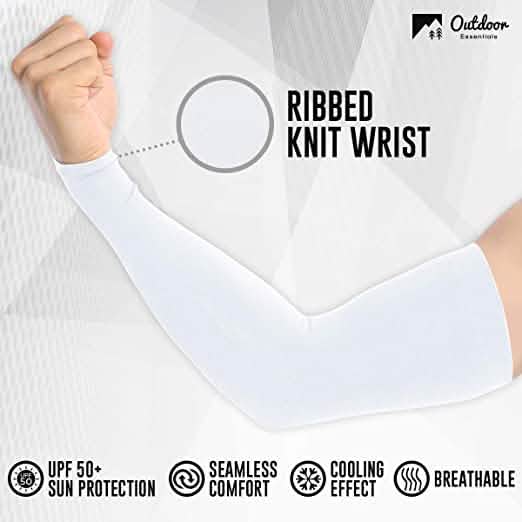2 paires: Manches de compression anti-UV pour bras