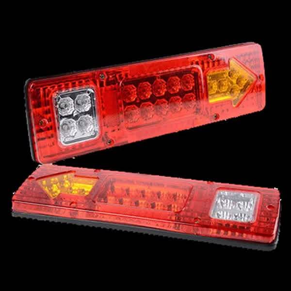 Ensemble de 2 feux clignotants à 19 LED pour remorque, camion, camping-car, quad