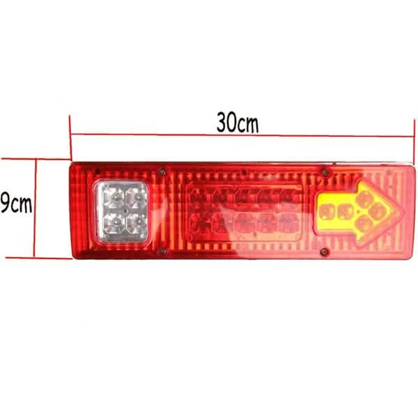 Ensemble de 2 feux clignotants à 19 LED pour remorque, camion, camping-car, quad