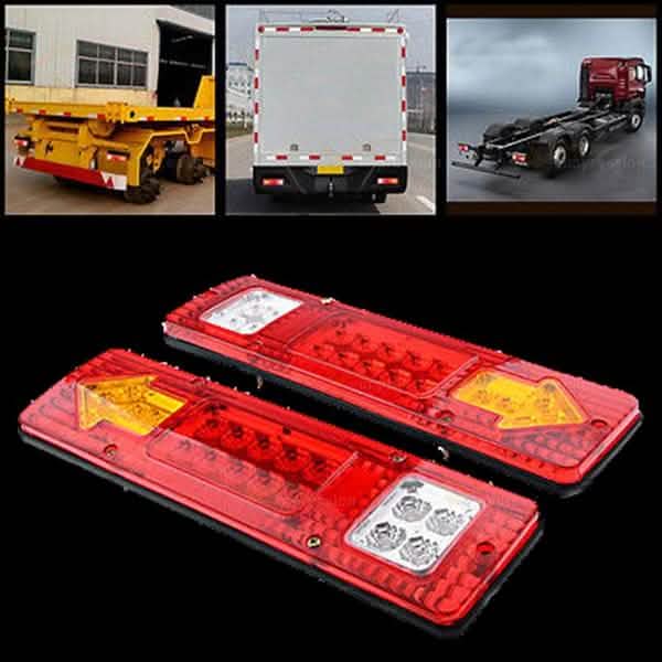 Ensemble de 2 feux clignotants à 19 LED pour remorque, camion, camping-car, quad