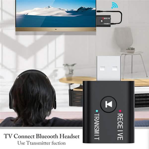 Lot de 2 : Émetteur adaptateur USB sans fil Bluetooth 5.0 2-en-1