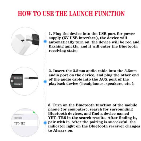 Lot de 2 : Émetteur adaptateur USB sans fil Bluetooth 5.0 2-en-1