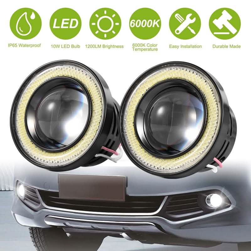 2 pièces : Phare antibrouillard automatique à LED COB 2,5 po