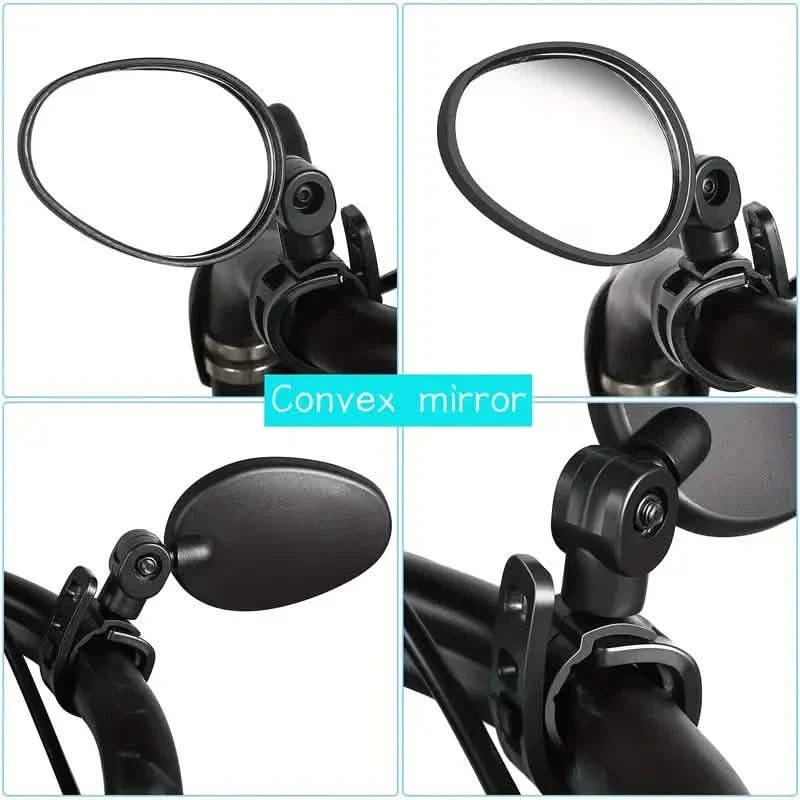 Lot de 2 : Rétroviseur de guidon rotatif à 360° réglable - Rétroviseur de vélo grand angle