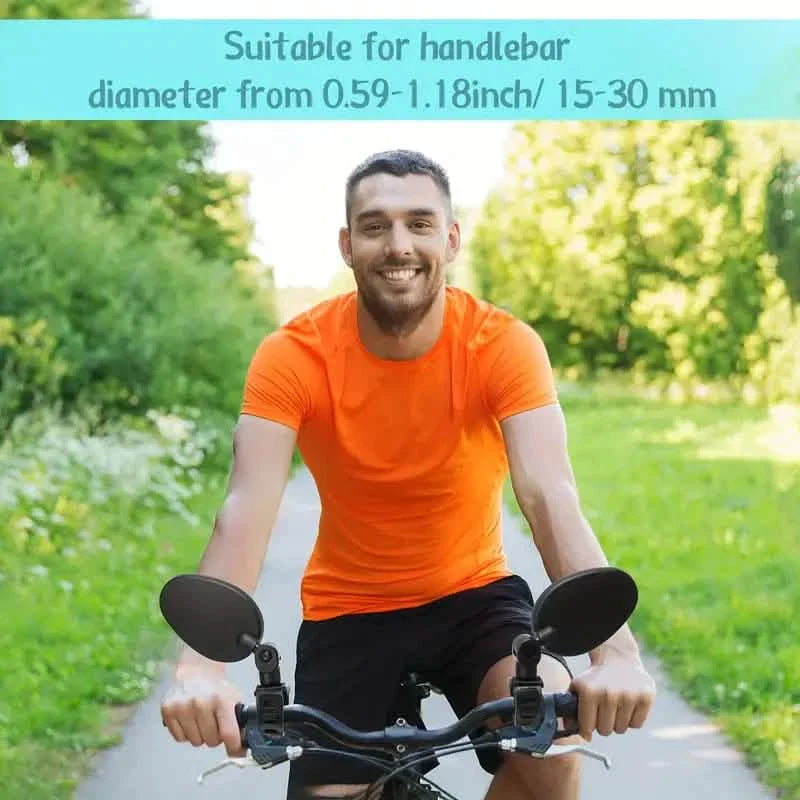 Lot de 2 : Rétroviseur de guidon rotatif à 360° réglable - Rétroviseur de vélo grand angle