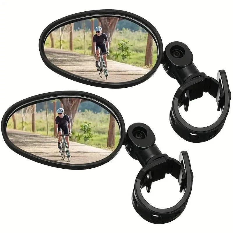 Lot de 2 : Rétroviseur de guidon rotatif à 360° réglable - Rétroviseur de vélo grand angle