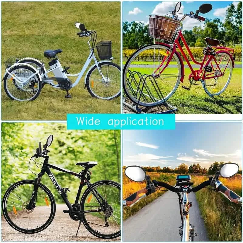 Lot de 2 : Rétroviseur de guidon rotatif à 360° réglable - Rétroviseur de vélo grand angle