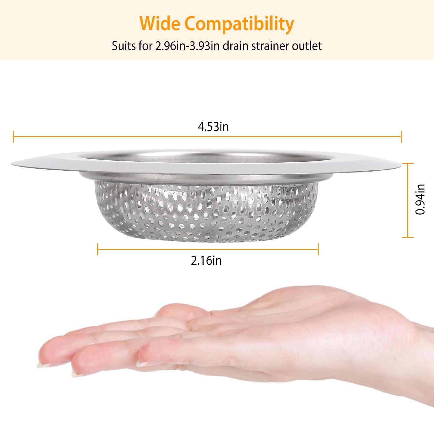 Ensemble de 2 passoires d'évier de cuisine de 11,5 cm