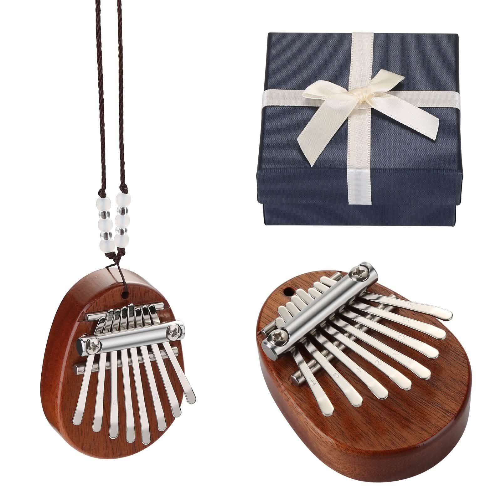 2 pièces : Kalimba en acrylique et acajou pour piano à pouce