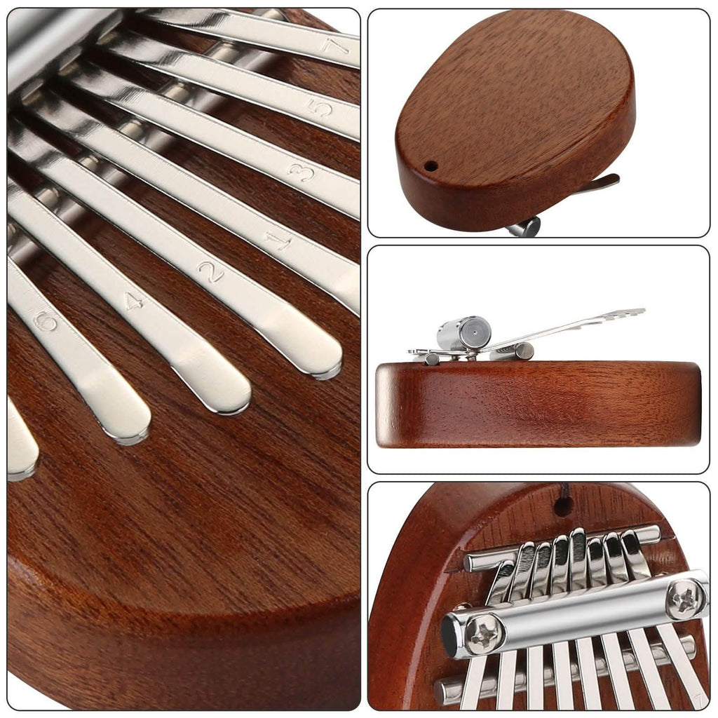2 pièces : Kalimba en acrylique et acajou pour piano à pouce
