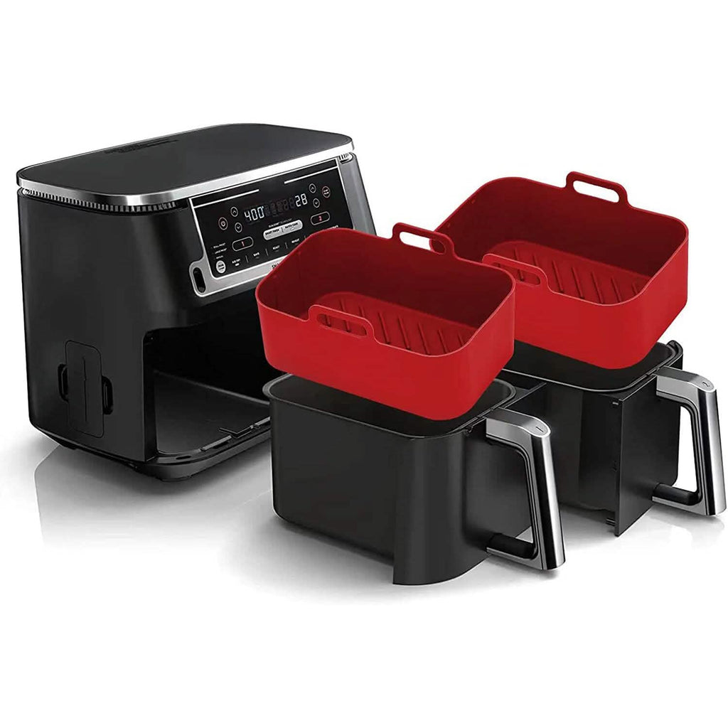 Lot de 2 : Pot en silicone pour friteuse à air