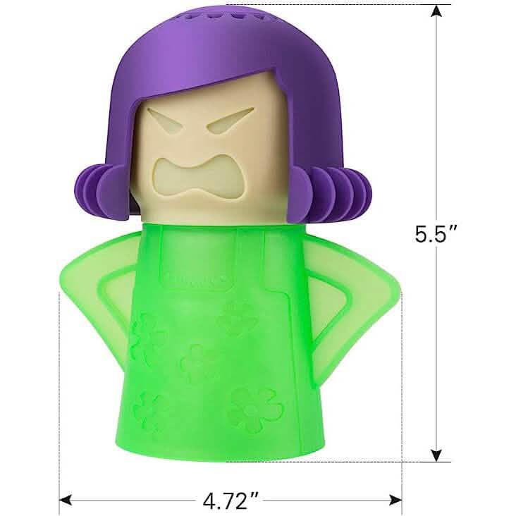 Ensemble 2 pièces : Nettoyeur vapeur pour micro-ondes Angry Mama