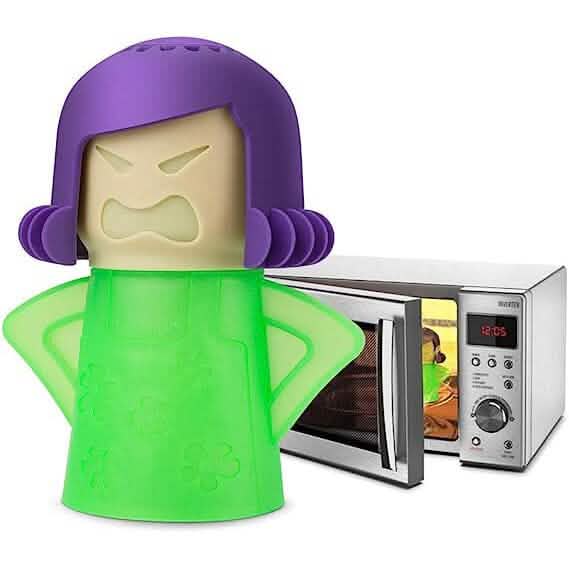 Ensemble 2 pièces : Nettoyeur vapeur pour micro-ondes Angry Mama