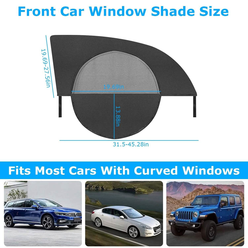 Lot de 2 pare-soleil pour vitres latérales de voiture