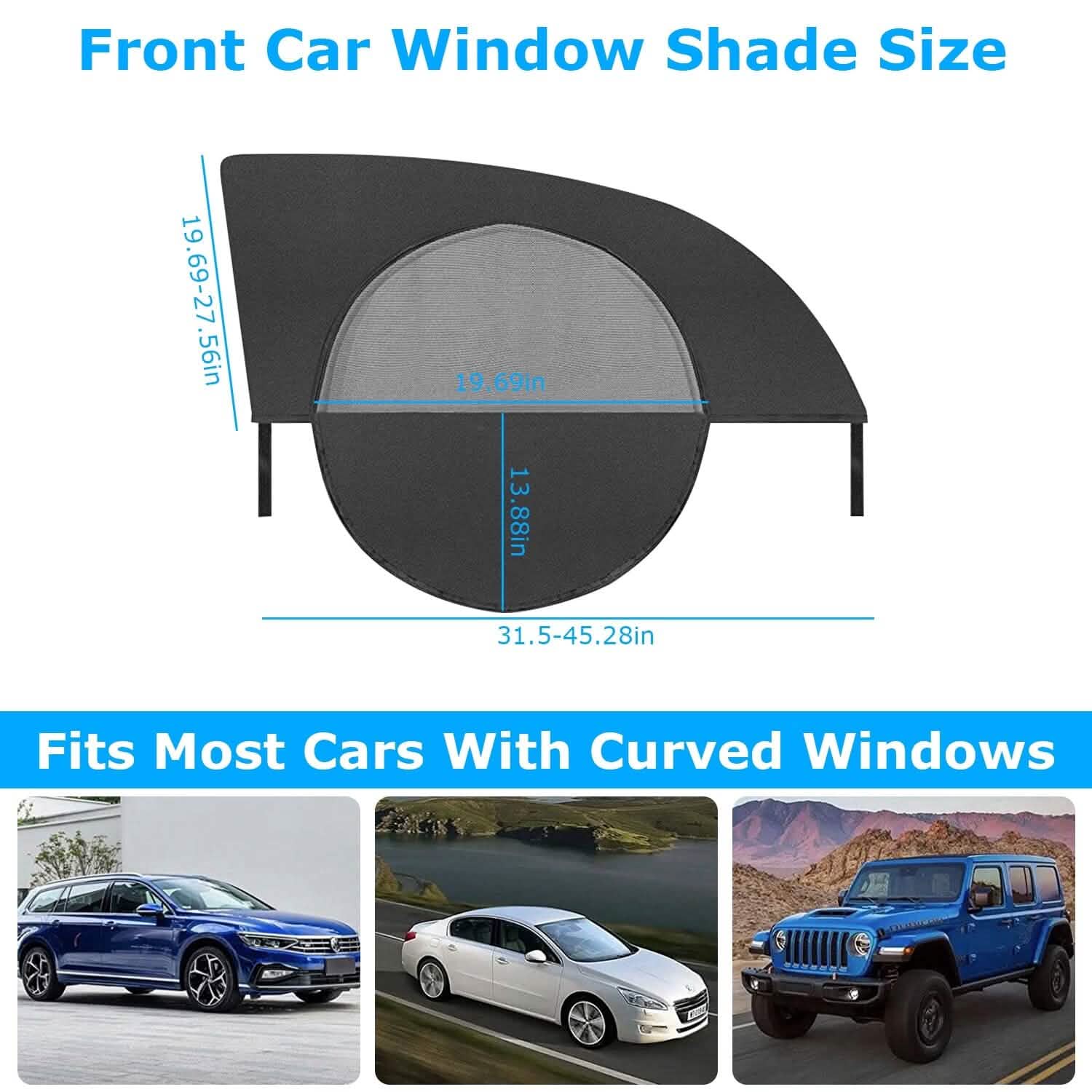 Lot de 2 pare-soleil pour vitres latérales de voiture