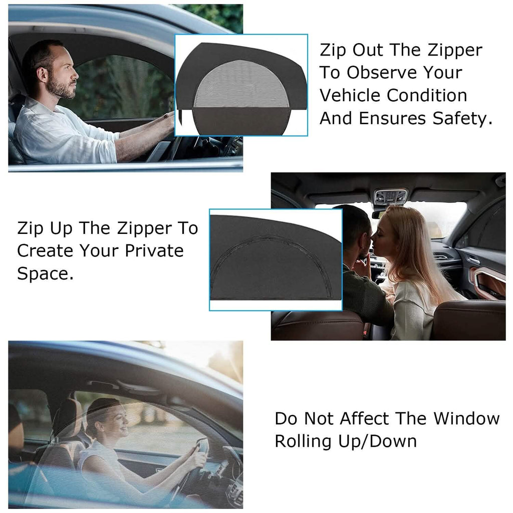 Lot de 2 pare-soleil pour vitres latérales de voiture