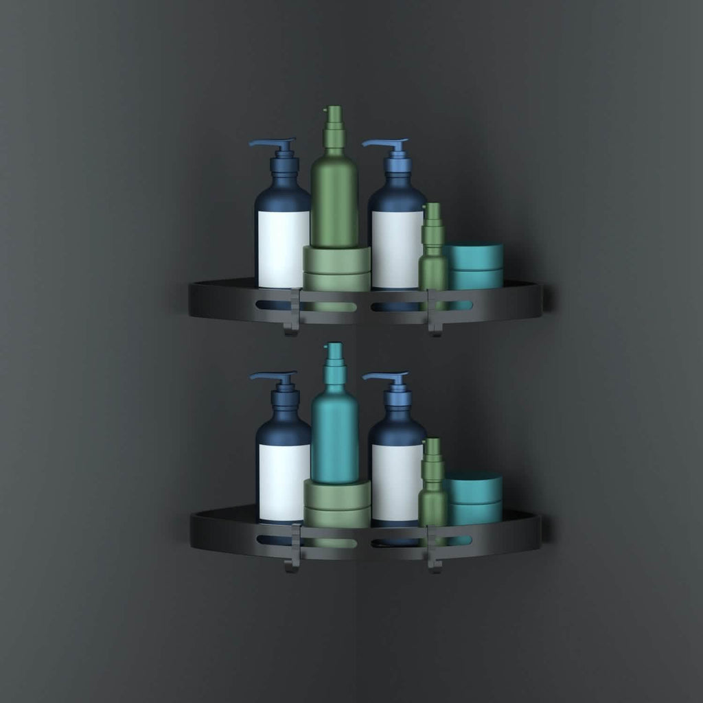 Lot de 2 : Étagère d'angle de douche