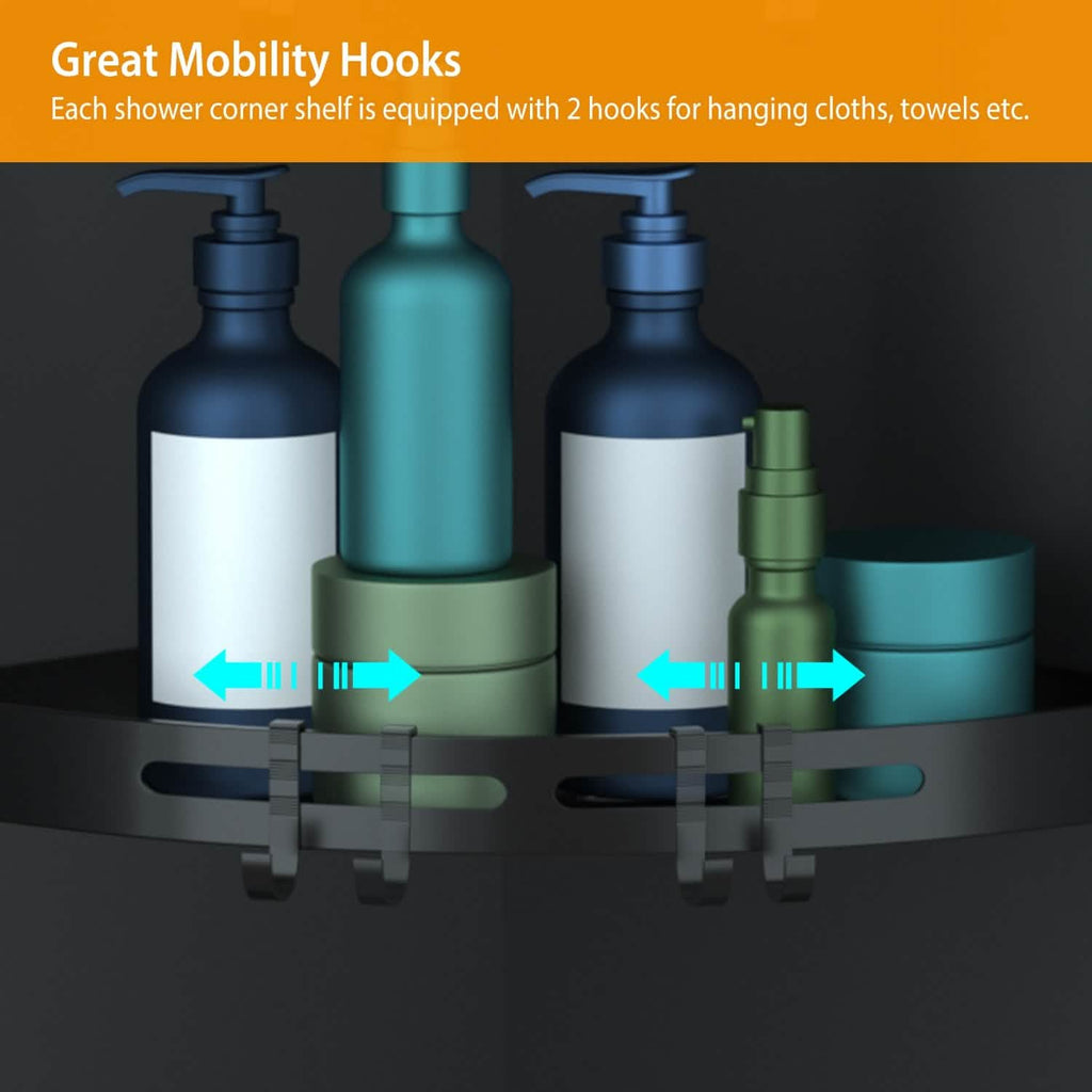 Lot de 2 : Étagère d'angle de douche