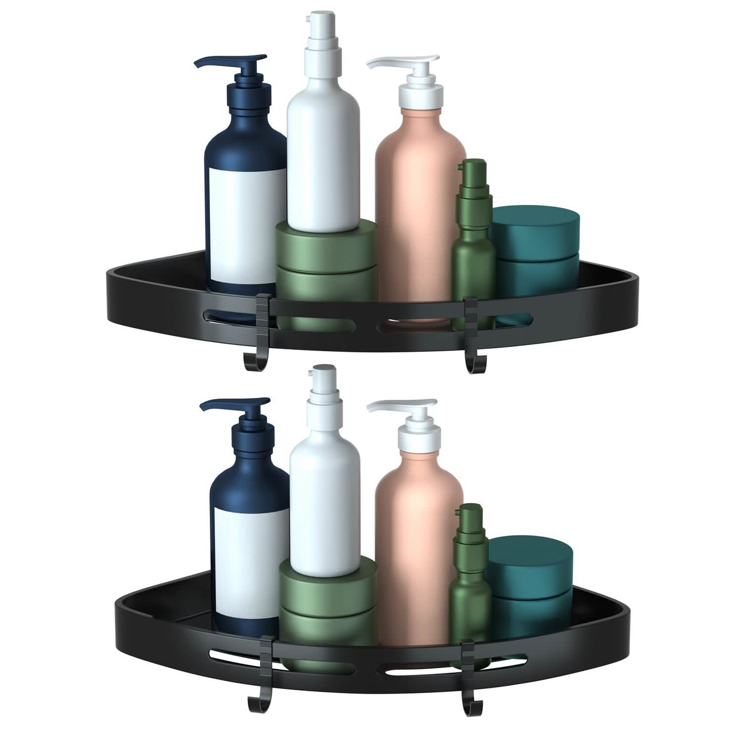 Lot de 2 : Étagère d'angle de douche