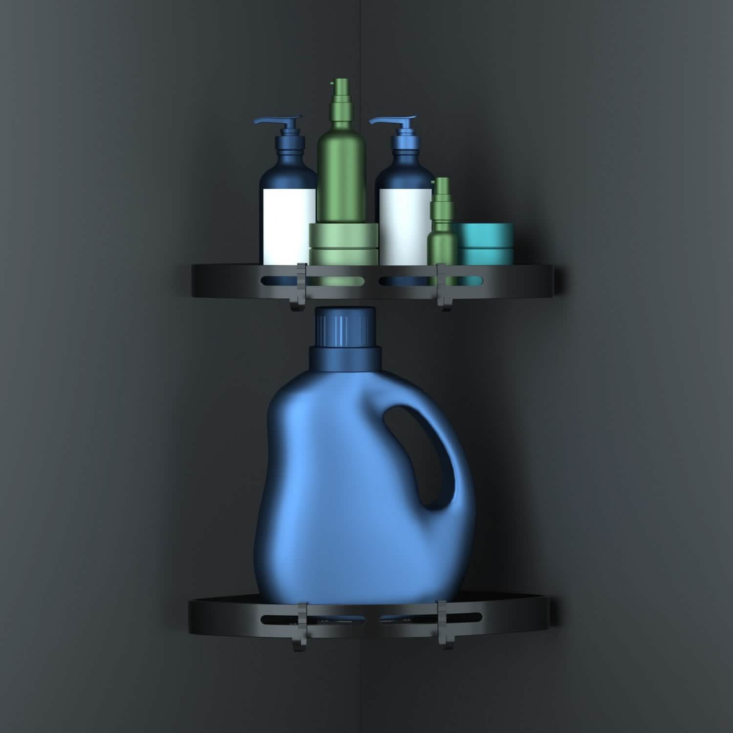 Lot de 2 : Étagère d'angle de douche
