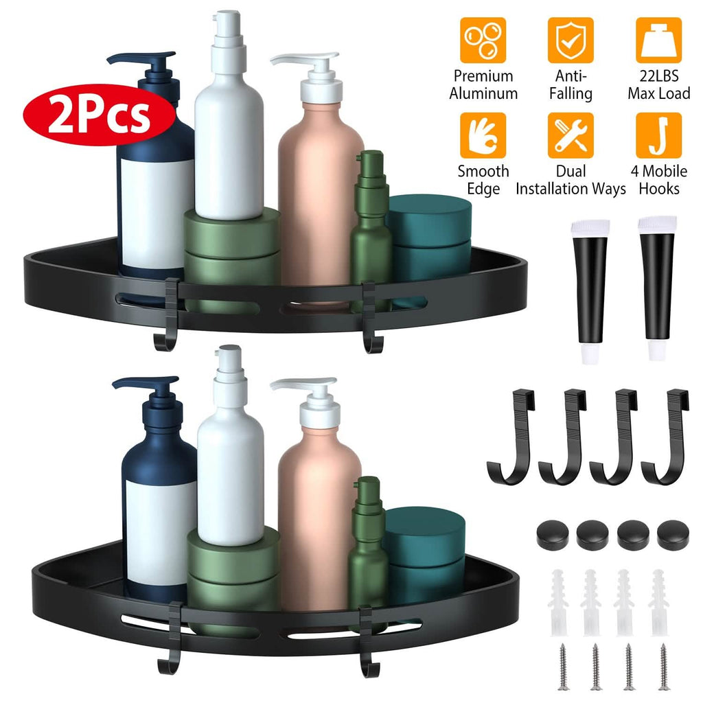 Lot de 2 : Étagère d'angle de douche