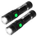 Lot de 2 : Lampe torche LED portable, zoomable et rechargeable par USB