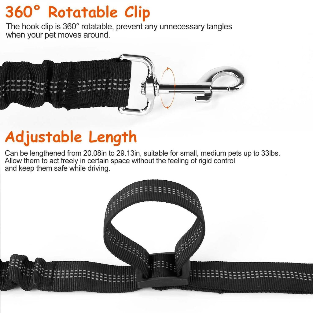 Lot de 2 : Ceinture de sécurité pour animaux de compagnie
