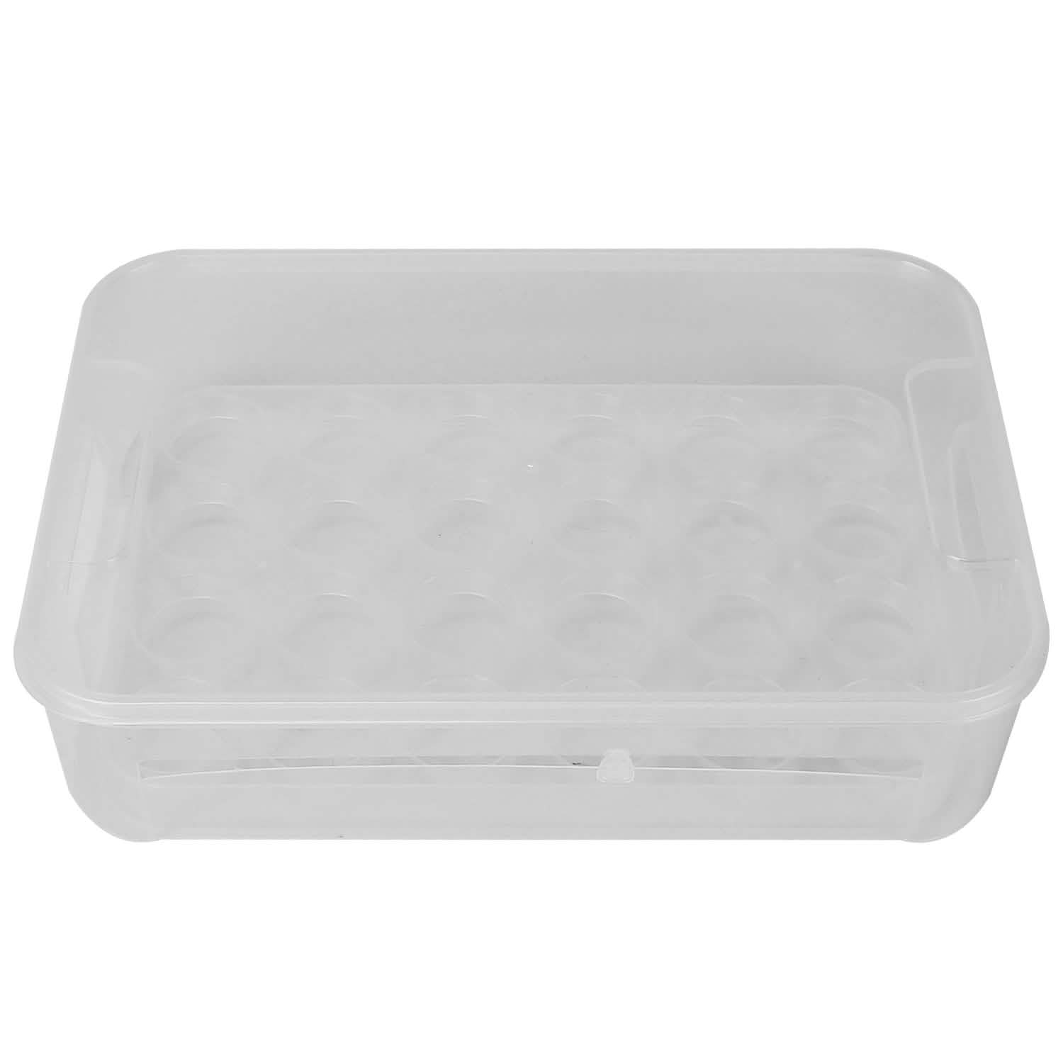 Lot de 2 : Boîte de rangement pour œufs empilable en plastique