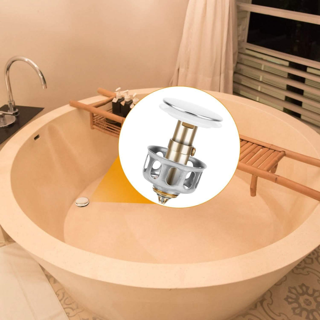Lot de 2 : bondes de lavabo pop-up
